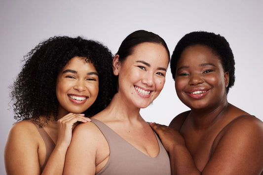 diverse skin tones with healthy, radiant complexions